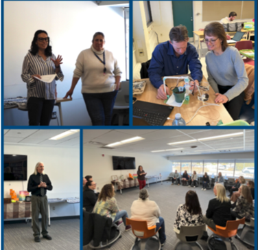 Photos of educators at outdoor learning session