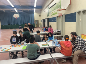 Photo of students at the Robotics & Parent Engagement STEM event.